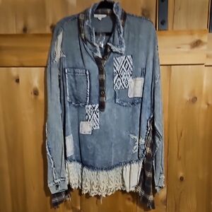 Oli & Hali Distressed Denim Jacket